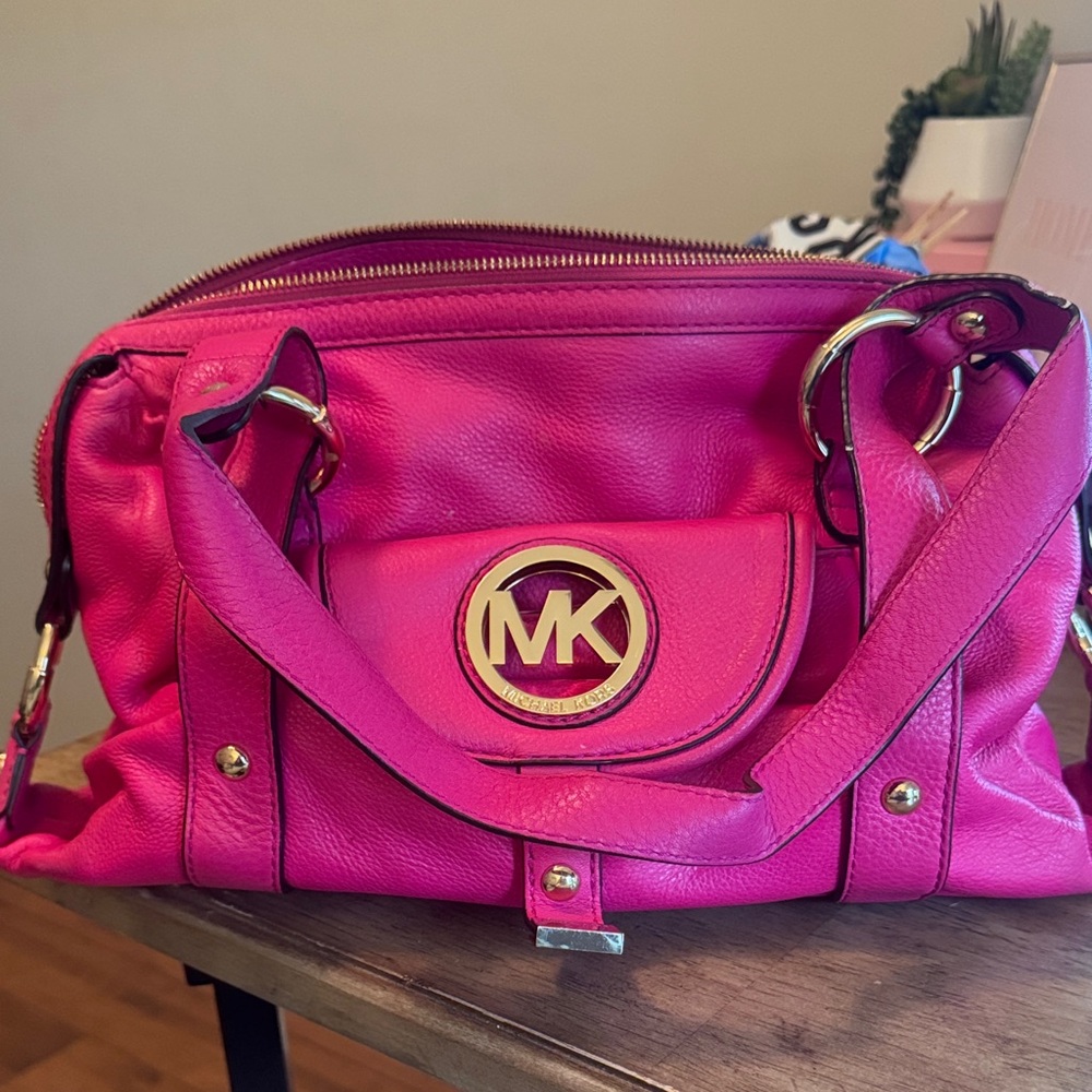Authentic Pink Michael Kors Shoulder Bag